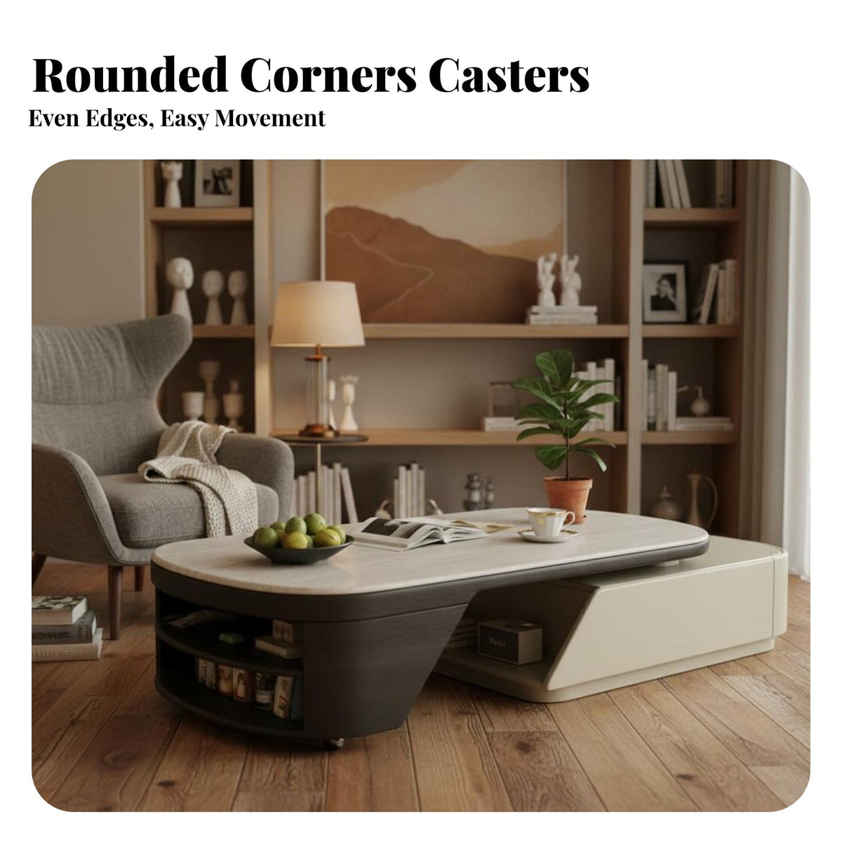 Multi-Functional Expandable Coffee Table Retro Design Extendable Nesting Table with Storage Sturdy and Long-Lasting Living Room Furniture Two-Tier Design for Families, Homeowners, Apartment Dwellers, Lounge Area, Small Areas, Entertaining Guests