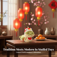 Lion Dance Snake Stuffed Toy Festive Design Chinese New Year Snake Doll Chinese Astrological Stuffed Good Luck Token
