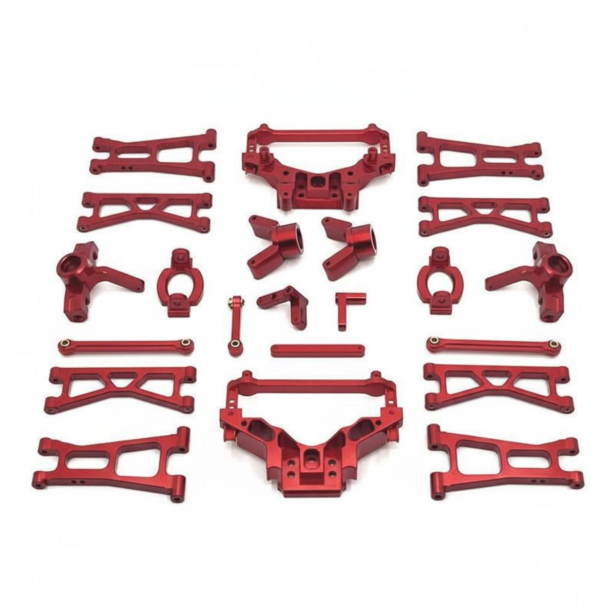 1/14 Scale RC Car Upgrade Kit Easy to Install Remote Control Car Modification Parts Anodized Coated Metal Shock Absorption System Arm Set