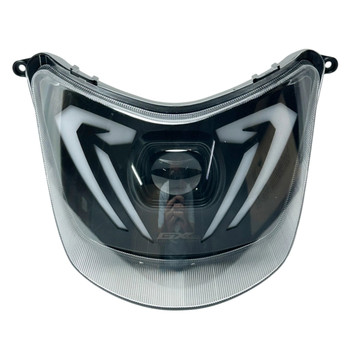 LED Motorcycle Headlight Black Light Finned for Night Riding