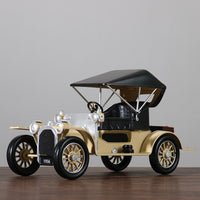 Vintage Retro Classic Car Model, Metal Craft Ornament for Home Decor