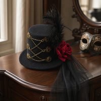 Diminutive Headpiece Hat with Clip Steampunk Fascinator Hat Decorative Fascinator for Women, Halloween