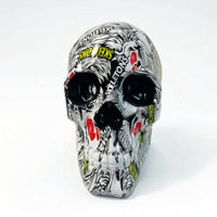 Skull Figurine Tabletop Skull Statue Sculpture Gothic Decor Spooky for Goths, Halloween, Mantel Displays