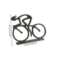 Cyclist on a Cycle Figurine Abstract Cycle Figurine Compact Cyclist Statue for Cyclists