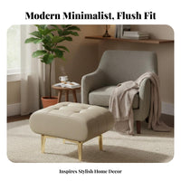 Modern Minimalist Design Upholstered Ottoman Multi-Functional cumulusShaped Ottoman adaptable Use Footrest Soft Texture for Adults, Homeowners, Guests, Living Room, Entryway, Makeup Area, Cloakroom