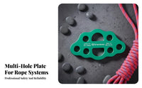 Even Force Distribution 8-Hole Anchor Plate High-Strength Aluminum Alloy Climbing Rope Divider Lightweight Multi-Anchor Rigging Plate Long-Lasting for Rock Climbers, Mountaineers, Arborists, Mountaineering, Work at Height, Rescue Operations, Caving