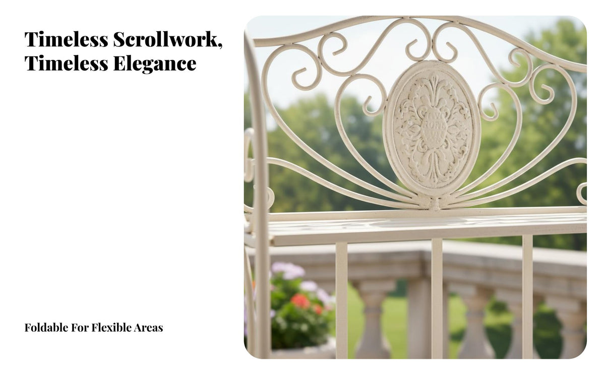 Foldable Tiered Plant Stand Multi-Functional 4-Tier Scrollwork Shelf Multipurpose Display Rack Space-Saving Design for Homeowners, Decor Enthusiasts, Decorators, Balcony, Indoor, Outdoor, Living Room