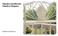 Foldable Tiered Plant Stand Multi-Functional 4-Tier Scrollwork Shelf Multipurpose Display Rack Space-Saving Design for Homeowners, Decor Enthusiasts, Decorators, Balcony, Indoor, Outdoor, Living Room