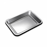 long-lasting Rectangular Metal Platter Easy to Clean Rectangular Metal Plate multi-purpose Food Tray scuff Resistant for Caterers, Home Cooks, Barbecue, Kitchen, Restaurant, cafeteria