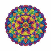 Foldable Design 3D Mandala Wind 360 Degree Rotation Mandala Hanging Reflective Luster Kinetic Wind Sculpture Stainless Steel for Balcony
