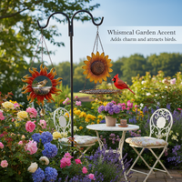 Sun Face/Flower Hanging Bird Feeder for Garden