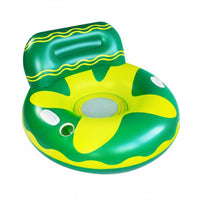 With Backrest Inflatable U-Shaped Water Seat Heavy Duty PVC Light up Pool Chair Easy to Inflate Glowing Pool Buoyant Seat Sofa Long-Lasting for Adults, Beach, Lake, Vacation