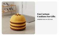 Cute Food Shape Hamburger-Shaped Ottoman Playful Decor Piece Hamburger-Shaped Storage Seat Creative Gift Idea Small Furniture Multifunctional for Children, Teenagers, Young Adults, Playroom, Kid's Room, Bedroom, Entryway