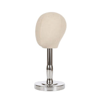 Cloth-coveredCovered Head Mannequin with Stand Smooth Hat Display Stand Compact Hat Display Head Stable for Boutique Displays, Dressing Tables