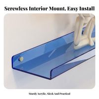 Clear partition-mounted shelf adaptable Clear partition-mounted shelf Sturdy for Dorm Room