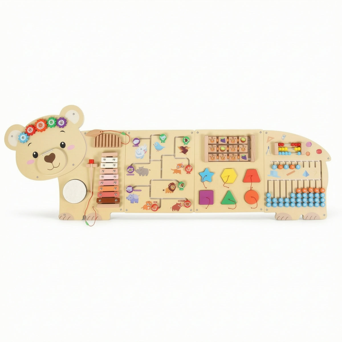 Fine-Motor Child-Led Wall Activity Board Interactive Wall Activity Board Educational Toy Autism-Friendly for Preschoolers