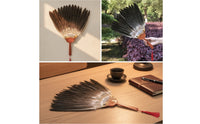 Handmade Goose Feather Fan with Tassel Decorative Feather Hand Fan with Tassel Elegant Traditional for Dancers, Photoshoots