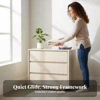Modern Minimalist Design 6-Drawer Lowboy Dresser Versatile Placement 6-Drawer Double Dresser Multi-Purpose Chest of Drawers Sturdy Construction for Families, Homeowners, Apartment Dwellers, Bedroom, Living Room, Hallway, Closet
