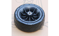 Polyurethane Wheel with Hub Treaded Spoked Wheel with Tire Heavy-Duty for Carts, Strollers