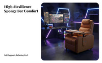 Reclining Function Gaming Sofa on Wheels Breathable Upholstery Computer Chair Ergonomic Design Recliner High Back for Gamers, Streamers, Students, Internet Cafe, Game Room, Bedroom