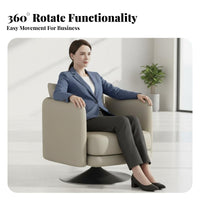Italian Design Round rotate Seat Modern design rotate Barrel Chair Curved rearrest Accent Armchair Soft Cushioning for Business Professionals, Interior Designers, Homeowners, Reception Area, Living Room, Bedroom, perusing corner