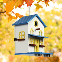 Birdhouse Feeder with Bowls Decorative Hanging Birdhouse Outdoor Hanging Bird Feeder for Gardeners, Backyard, Patio