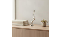 Taper Candle Holder Curved Candlestick with Weighted Base Aluminum Candle Holder with Weighted Base for Restaurant