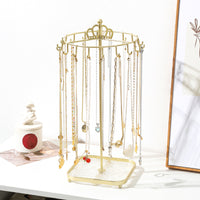 Luxury Crown Detachable Metal Rotating Necklace Display Stand