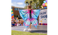Wing-Shaped Butterfly Wings Cape with Headband Colorful Butterfly Wings Costume with Headband Lightweight Comfortable for Children, School Performances