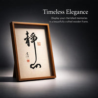 Tabletop Photo Frame Rectangular with Stand, Wooden Picture Display for Desk, MDF for Study Room, Minimalist Art Collectors