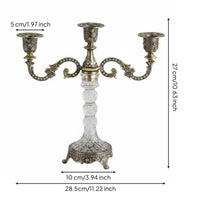Crystal Pillar Candelabra Luxury Quality Vintage Candlestick Rhinestone Embellished Home Decoration for Holiday Events, Mantelpiece