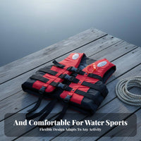 Portable Life Jacket Lightweight Design Life Vest Quick-Drying Material for Adults, Beginners, Fishing, Snorkeling, Kayaking