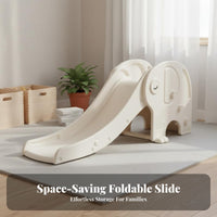 Elephant Shaped Slide Easy Storage Climber and Slide Playset Stable Triangular Structure Indoor Climbing Frame for Infants, Playroom, Home