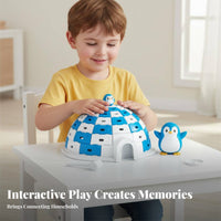 Save the Penguin Game Cute Design Frosty Blocks Breaker Game Parent-Child Interaction Knock Ice Block Toy for Children, Children 3++, Playroom