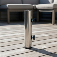Rust-Resistant Stainless Steel Umbrella Sleeve Long-Lasting Umbrella Base Tube Heavy-Duty Sunshade Base Insert Polished Surface for Patio, Garden, Balcony