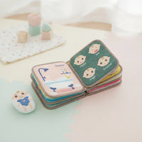 Book with Removable Doll Engaging Quiet Book with Doll Portable Crinkle for Babies, Car Travel, Stroller