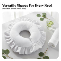 Removable and Washable Beauty Salon Prone Pillow Easy to Clean U-Shaped Face down Pillow Ergonomic Design for Beauticians, Masseuses, Travel