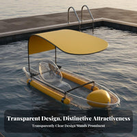 Transparent Watercraft Clear View Design Single-Person Kayak Load Capacity 150kg Paddling Boat for Tourists, Rental Businesses, Resorts, Lakes