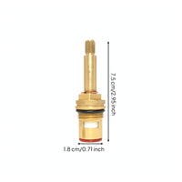 Brass Faucet Cartridge Threaded Faucet Valve Cartridge with Sealing Seal Tap Gland Splined Hardware Hot and Cold Water