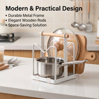 Pot Lid Kitchen Cupboard Organiser, Pot Lid Rack, Pan Organiser for Cupboard, Small Kitchen Storage Solution