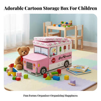Vehicle-Shaped Toy Box foldable vehicleShaped Storage Foldable for Classroom