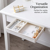 Desk Storage Drawer Organizer with Movable Divider, Self Under Drawers for Office Slide Out Tray for Workspace Organization
