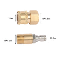 M14 X 1.5 Thread Quick-Connect Adapter Knurled Grip Foam Cannon Adapter Brass-Colored Pressure Washer Fitting Metal