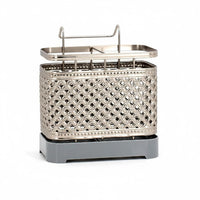 Chopstick Storage Box Drainage Holes Cutlery Drain Rack Multi-Compartment Design Countertop Utensil Container for Kitchen