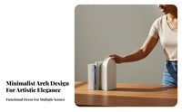 2 Pieces Hand-Crafted Arched Bookend Geometric Book Holder for Home Decorators, Office Workers, Study Room, Bookshelf, Bookshelves
