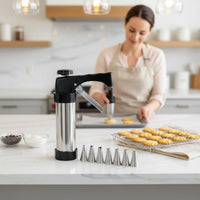 Cookie Dishwasher Cookie Press Set Piping Tip Set for Beginners, Dessert Decorators