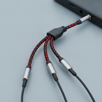 3.5mm Audio Headphone Splitter Cable 1 Female to 3 Female Extension Adapter