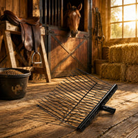 Detachable Manure Fork Lightweight Muck Rake Angled Tines Manure Fork for Barn