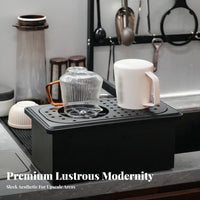 Built-in Cup Washer Matte Black Countertop Pitcher Rinser Easy to Install Kitchen Fixture