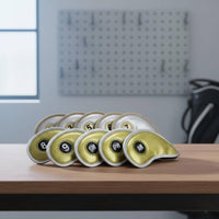 10 Pieces 10 Piece Iron Cover Set Embroidered Numbers Sporting Iron Cover Set PU Leather Sporting Club Protectors Scuff